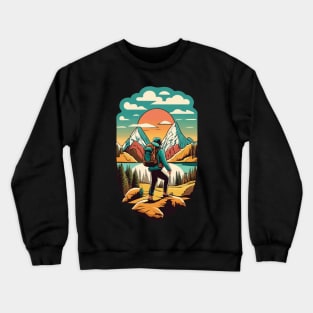 Mountains hiking club | Outdoors hiking and camping Crewneck Sweatshirt